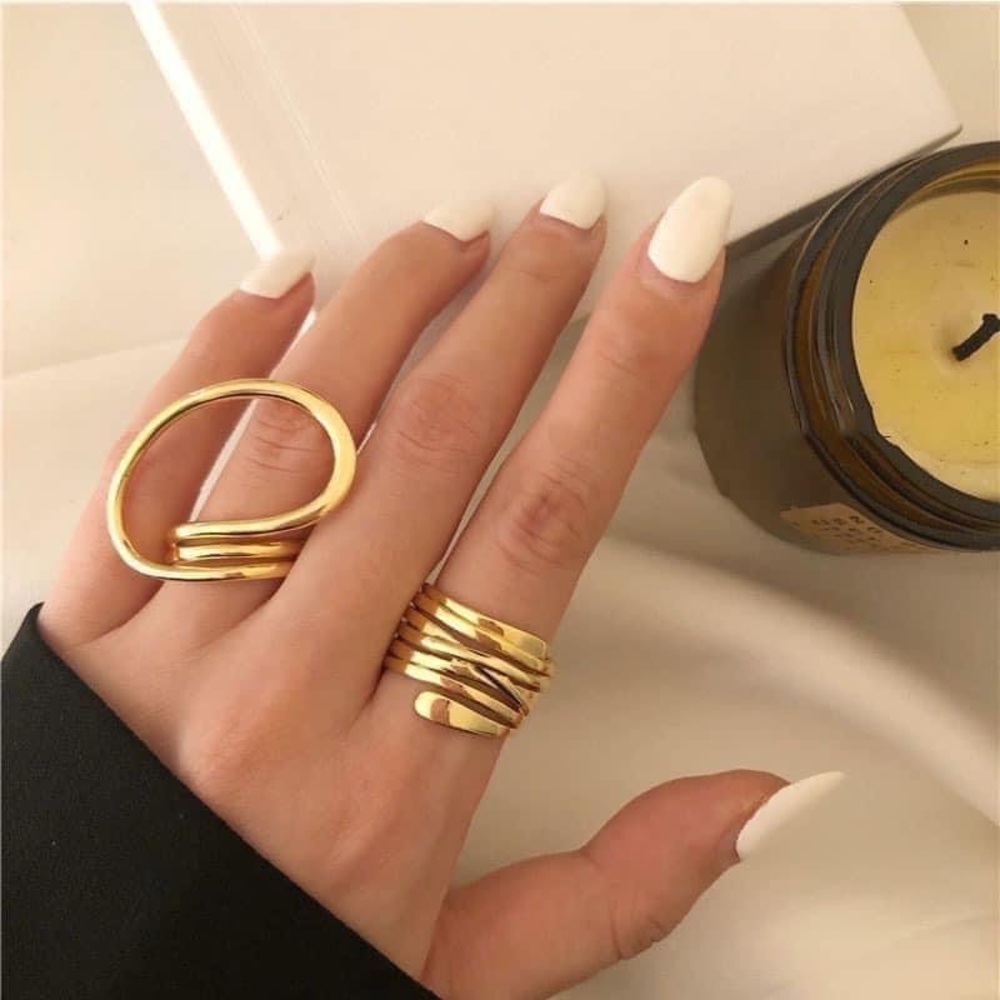 Gold Twin Ring Set